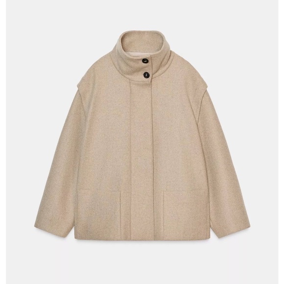 Zara Jackets & Blazers - Beautiful stylish Zara Short Wool Coat with High Neck